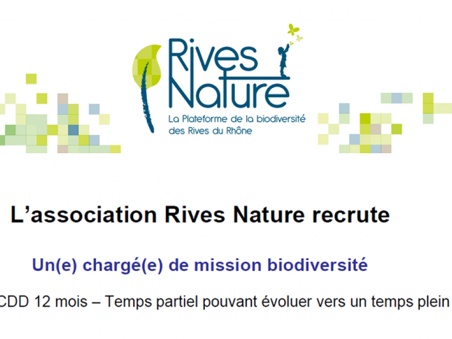 Visuel L’association Rives Nature recrute sur nature isère