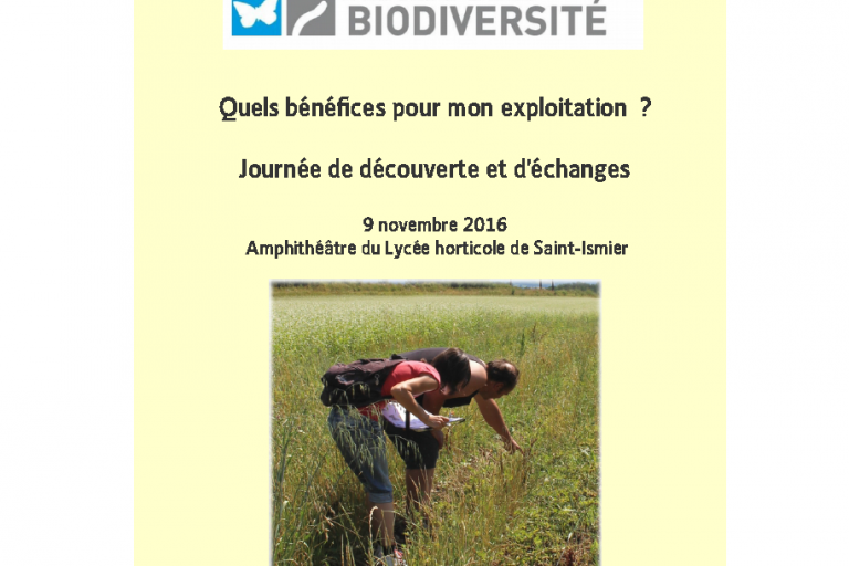 Affiche du programme sur la journée de découverte et d'échange sur la biodiversité agricole