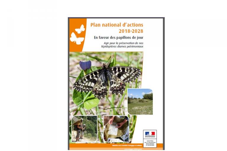 couverture du Plan national d’actions 2018-2028 en faveur des papillons de jour