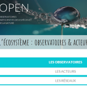 Capture écran de la page d'accueil du portail national OPEN sur nature isère