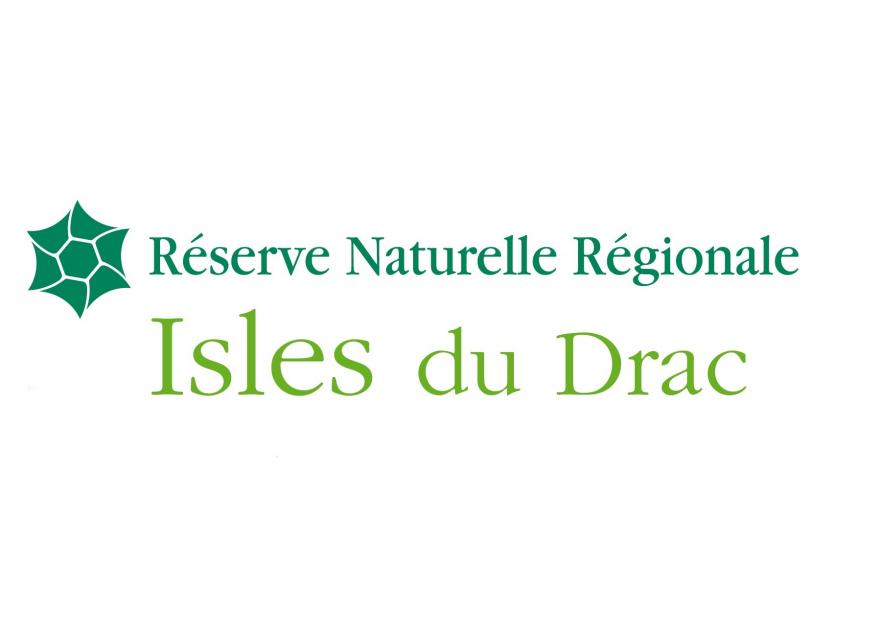Logo de la réserve naturelle régionale Les Isles du Drac, sur Nature isère