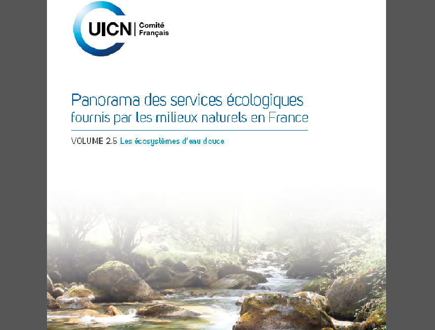 Couverture du rapport de l'UICN sur les services rendus par les écosystèmes d'eau douce, nature isère
