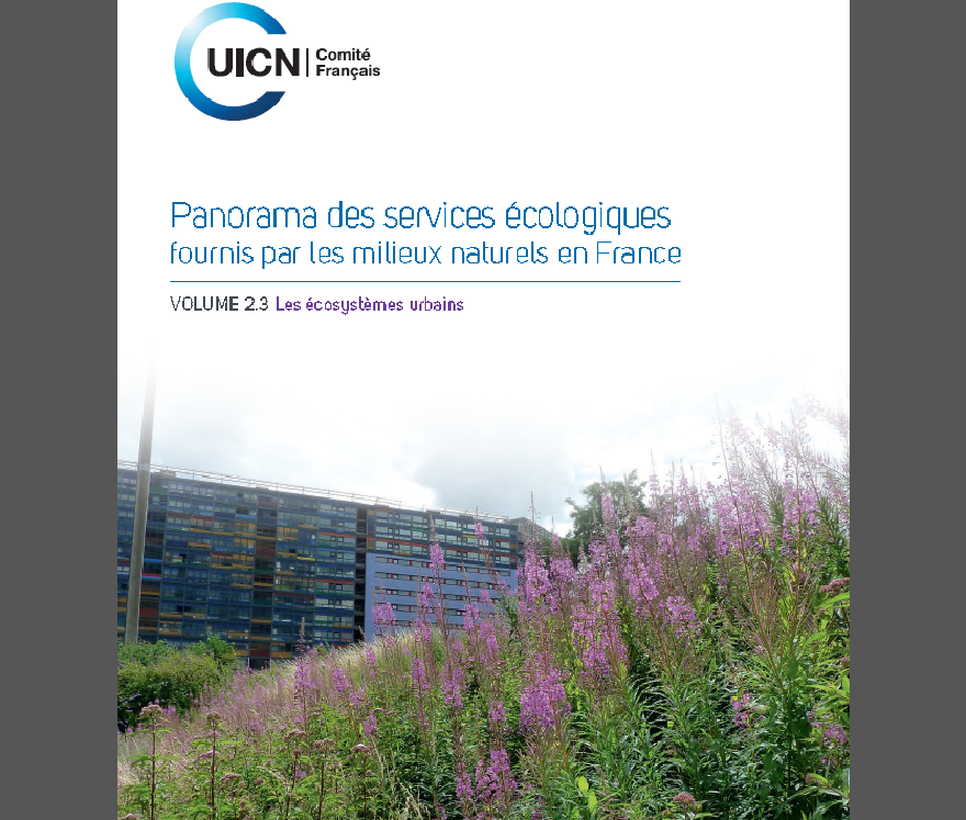 Couverture du rapport de l'UICN sur les services rendus par les écosystèmes urbains, nature isère