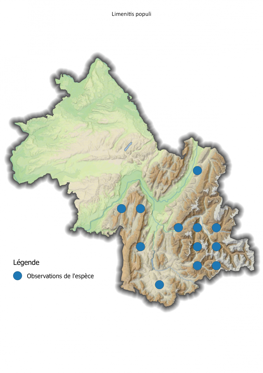 Carte de répartition du Grand Sylvain en Isère, Nature Isère